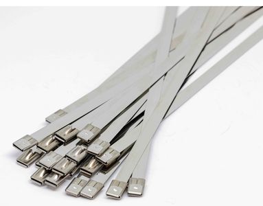 Solar Cable Ties Zip Ties 304 Stainless Steel Nylon Coated 250mm x 4.6mm 