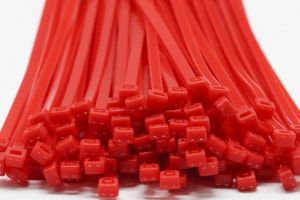 2.5mm x 200mm Red Cable Ties 100pcs